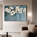 Floral 070 Canvas Art 60 x 40 cm / Black