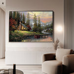 Landscape 070 Canvas Art 60 x 40 cm / Black