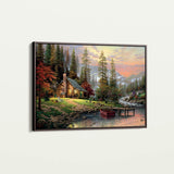 Landscape 070 Canvas Art 60 x 40 cm / Black