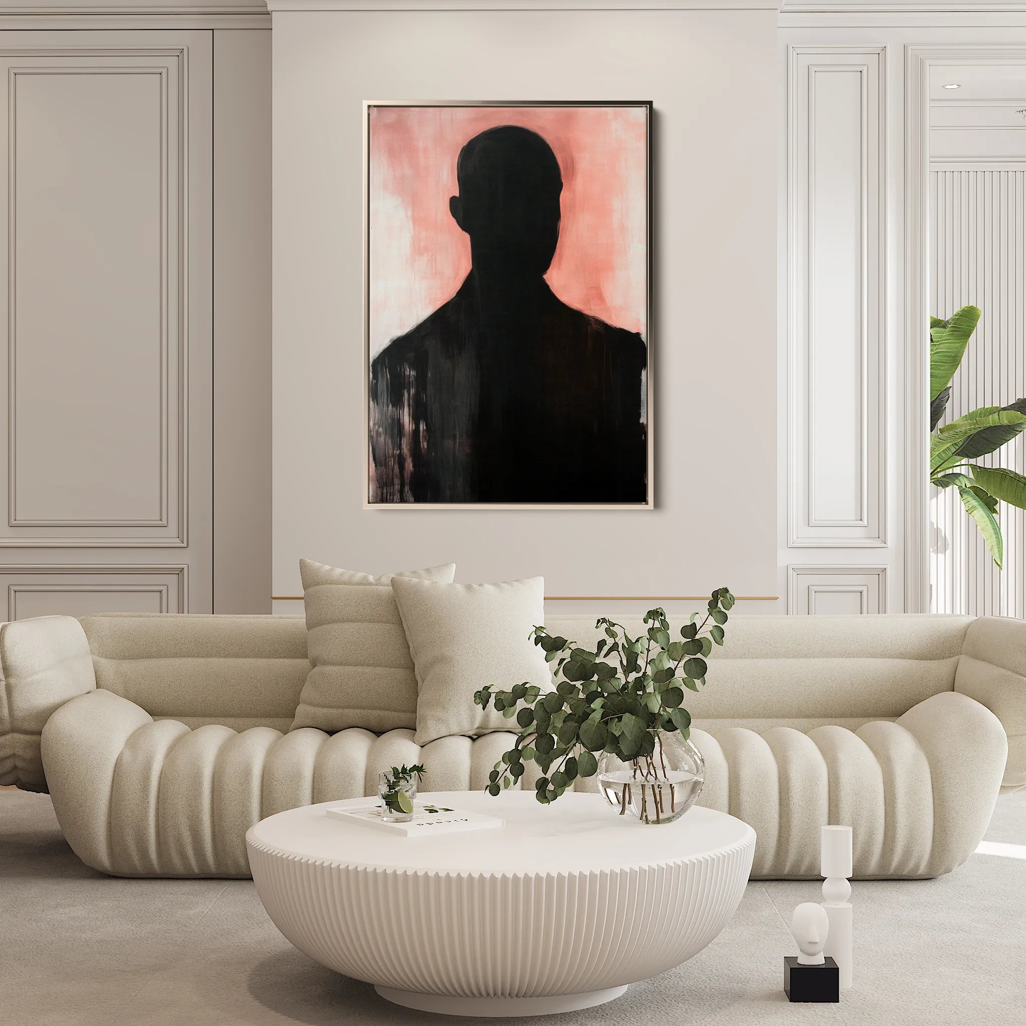 Portrait 070 Canvas Art 60 x 40 cm / Black