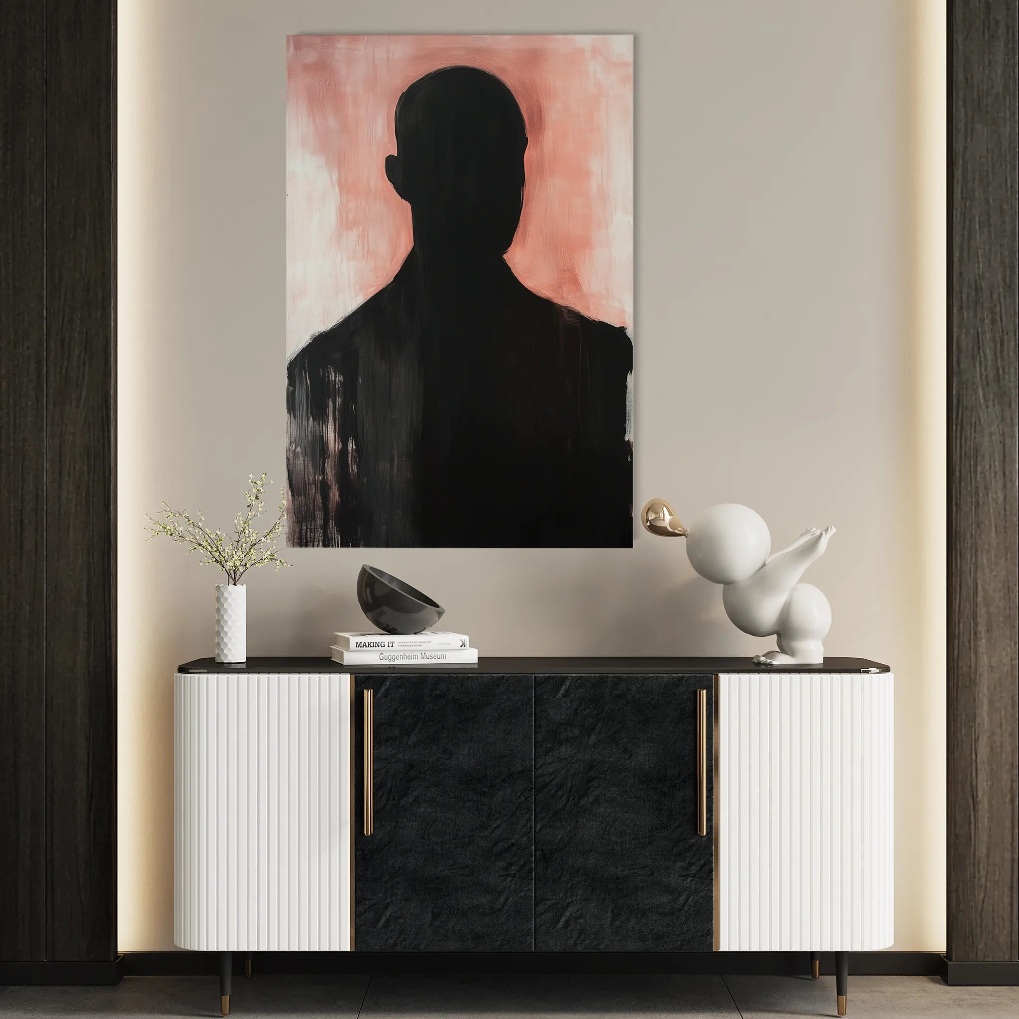 Portrait 070 Canvas Art 60 x 40 cm / Black