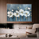 Floral 071 Canvas Art 60 x 40 cm / Black