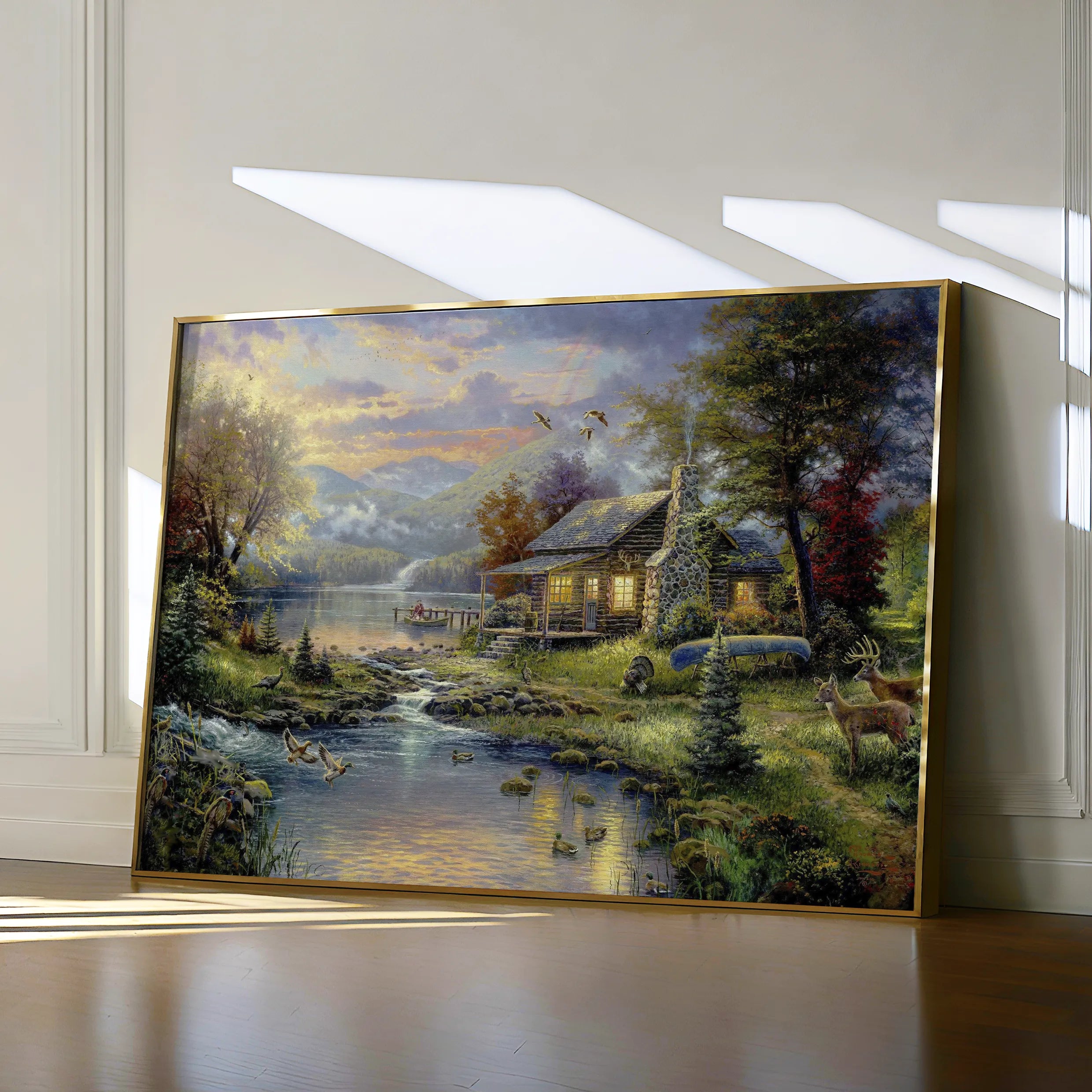 Landscape 071 Canvas Art 60 x 40 cm / Black