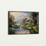 Landscape 071 Canvas Art 60 x 40 cm / Black