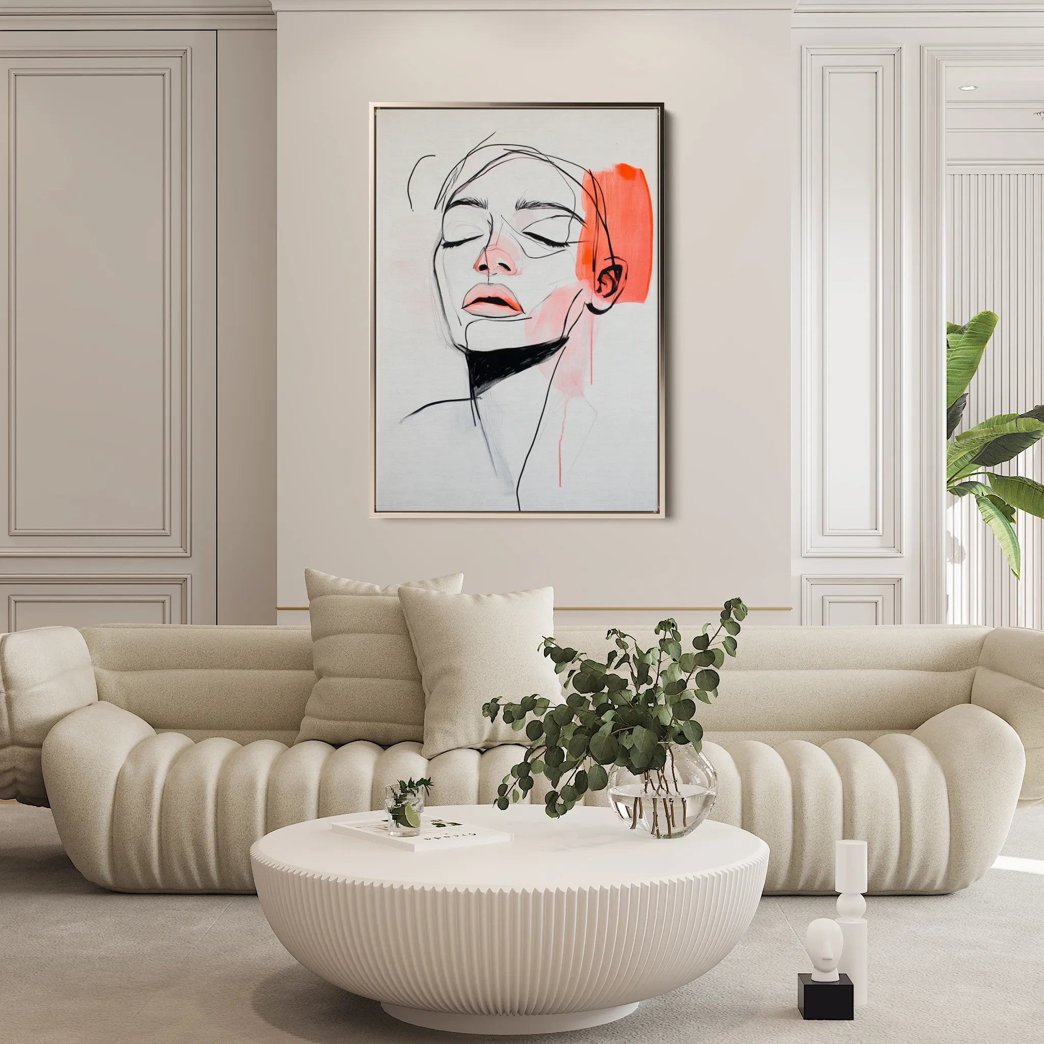 Portrait 071 Canvas Art 60 x 40 cm / Black