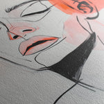 Portrait 071 Canvas Art 60 x 40 cm / Black
