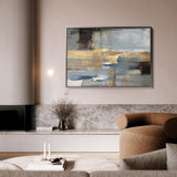 Abstract 072 Canvas Art 60 x 40 cm / Black