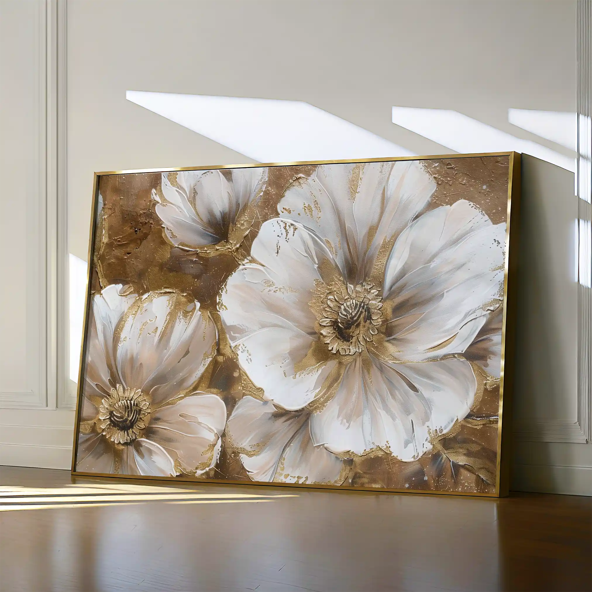 Floral 072 Canvas Art 60 x 40 cm / Black