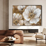 Floral 072 Canvas Art 60 x 40 cm / Black