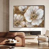 Floral 072 Canvas Art 60 x 40 cm / Black