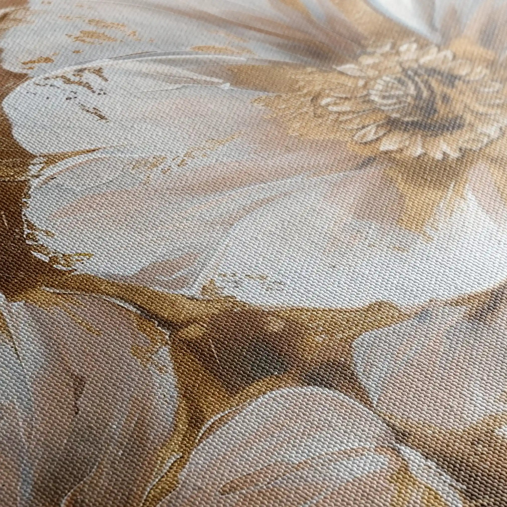 Floral 072 Canvas Art 60 x 40 cm / Black