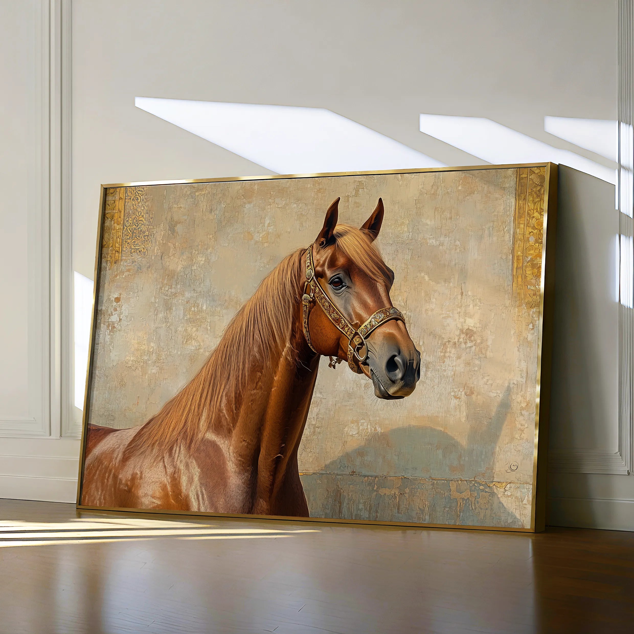 Horses 072 Canvas Art 60 x 40 cm / Black