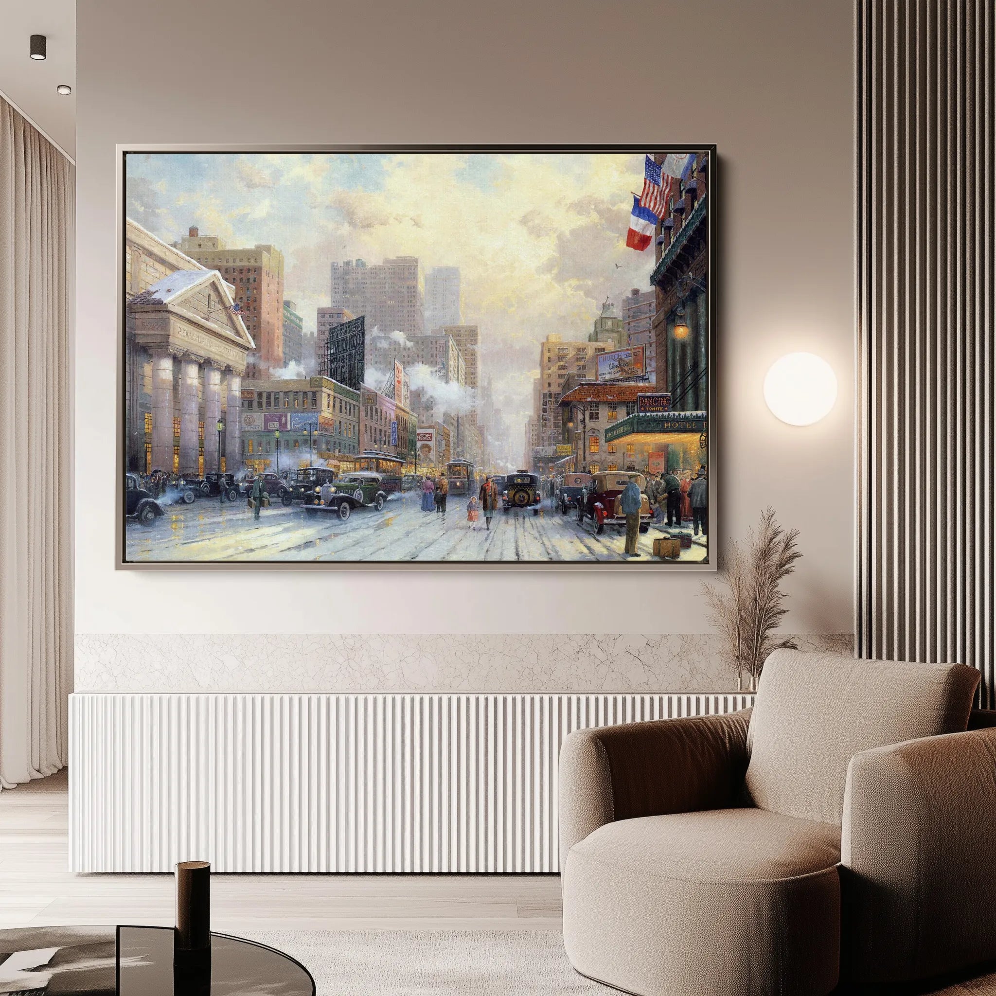 Landscape 072 Canvas Art 60 x 40 cm / Black