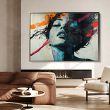 Portrait 072 Canvas Art 60 x 40 cm / Black