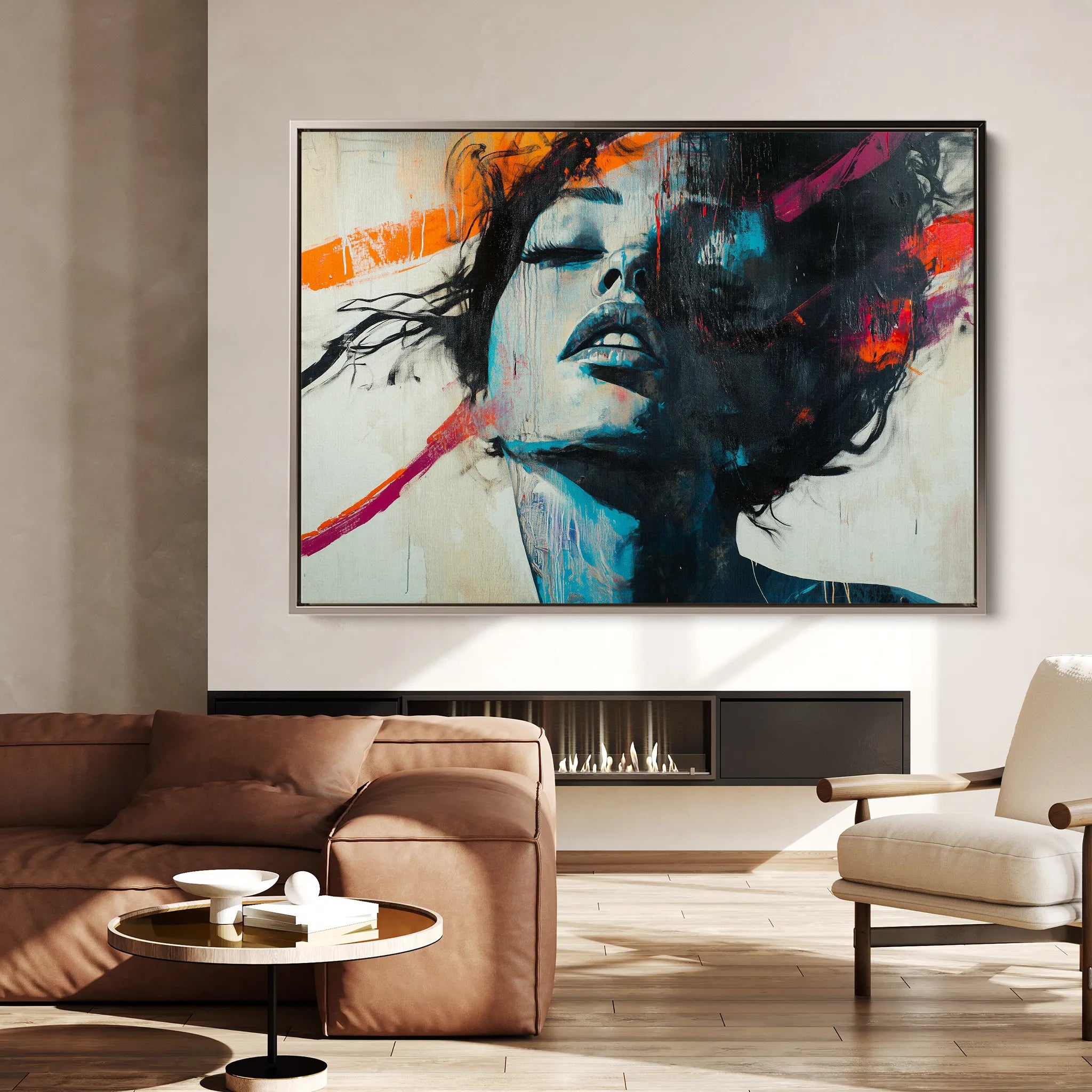 Portrait 072 Canvas Art 60 x 40 cm / Black
