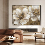 Floral 073 Canvas Art 60 x 40 cm / Black