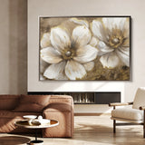 Floral 073 Canvas Art 60 x 40 cm / Black
