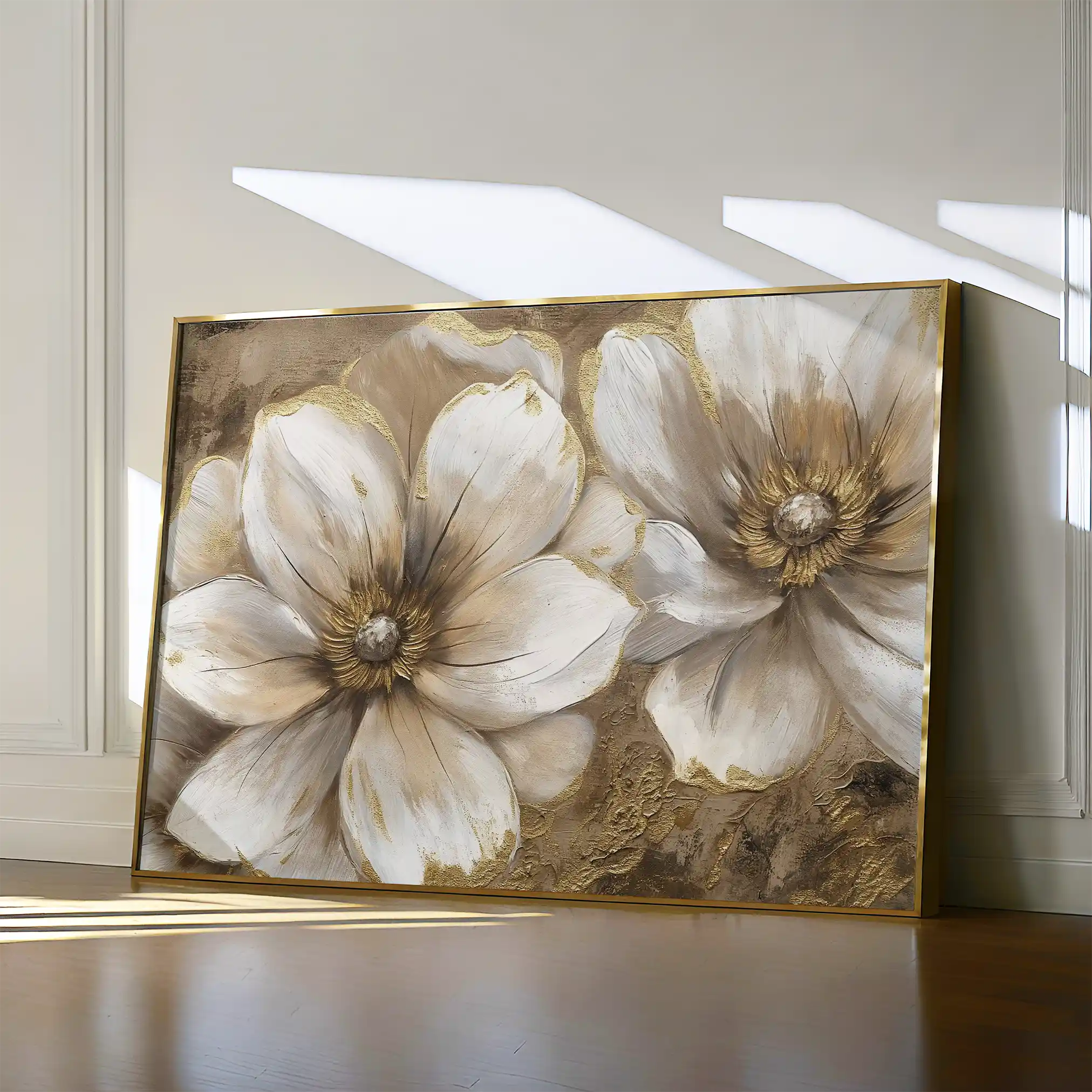 Floral 073 Canvas Art 60 x 40 cm / Black