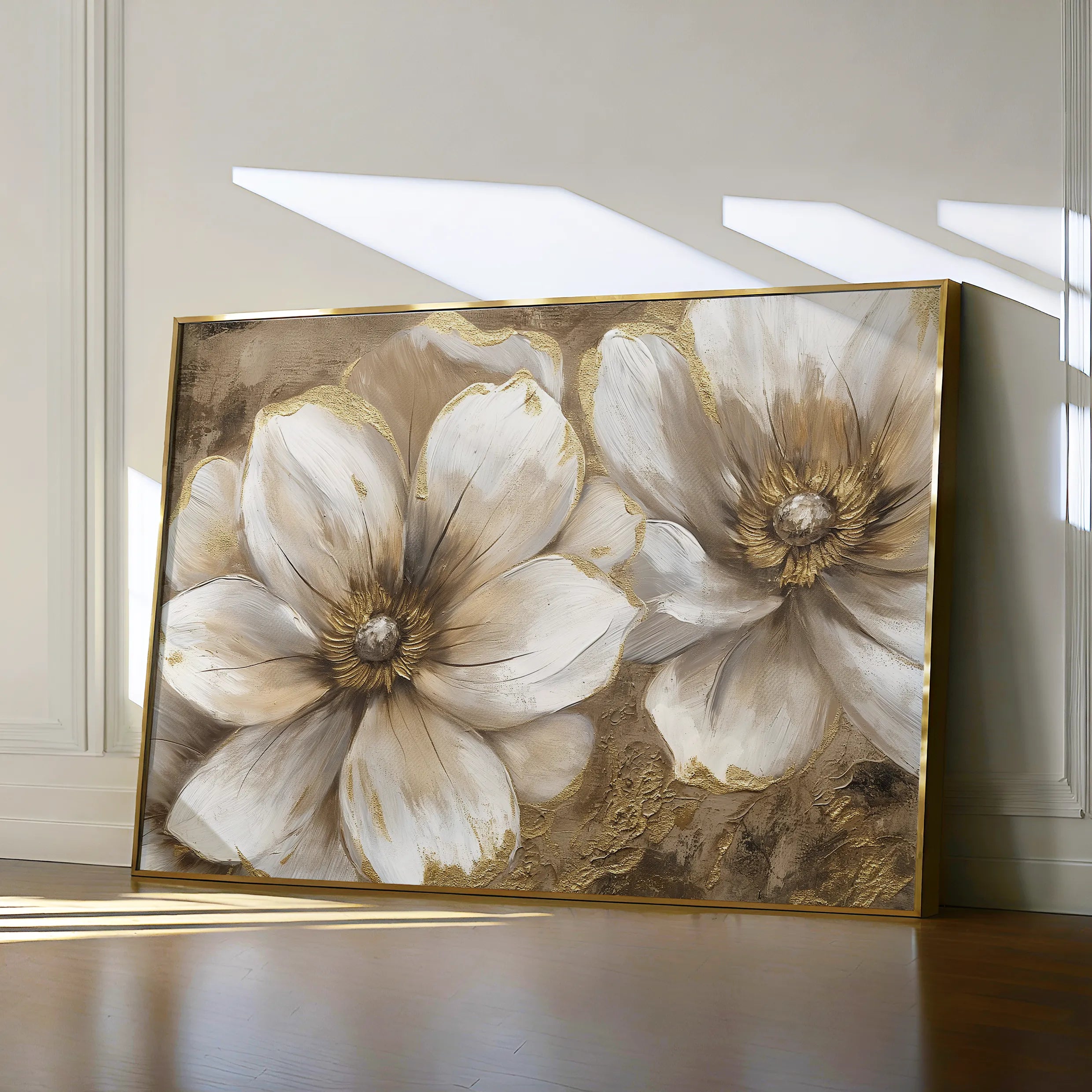 Floral 073 Canvas Art 60 x 40 cm / Black