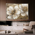 Floral 073 Canvas Art 60 x 40 cm / Black
