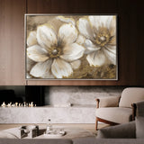 Floral 073 Canvas Art 60 x 40 cm / Black