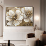 Floral 073 Canvas Art 60 x 40 cm / Black