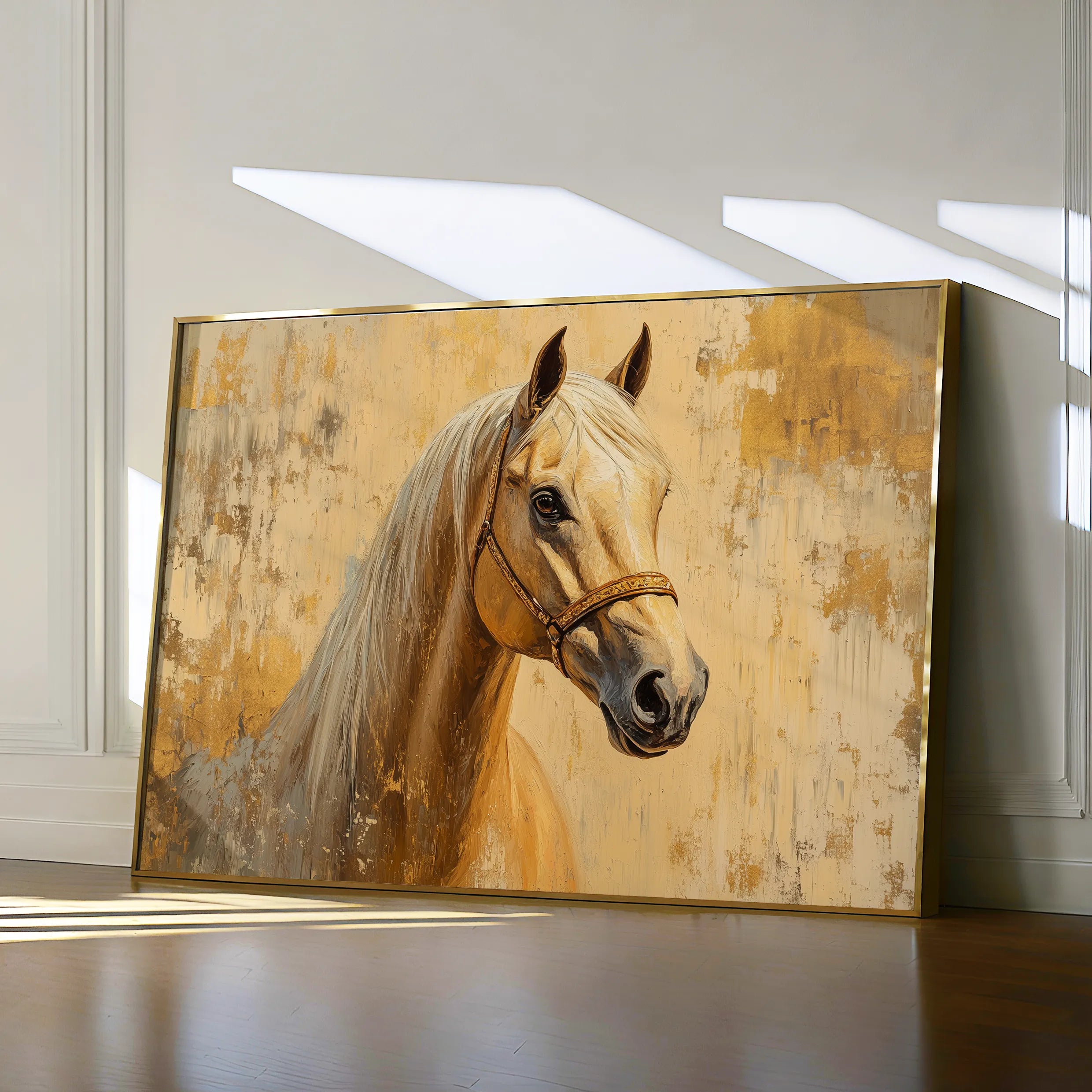 Horses 073 Canvas Art 60 x 40 cm / Black