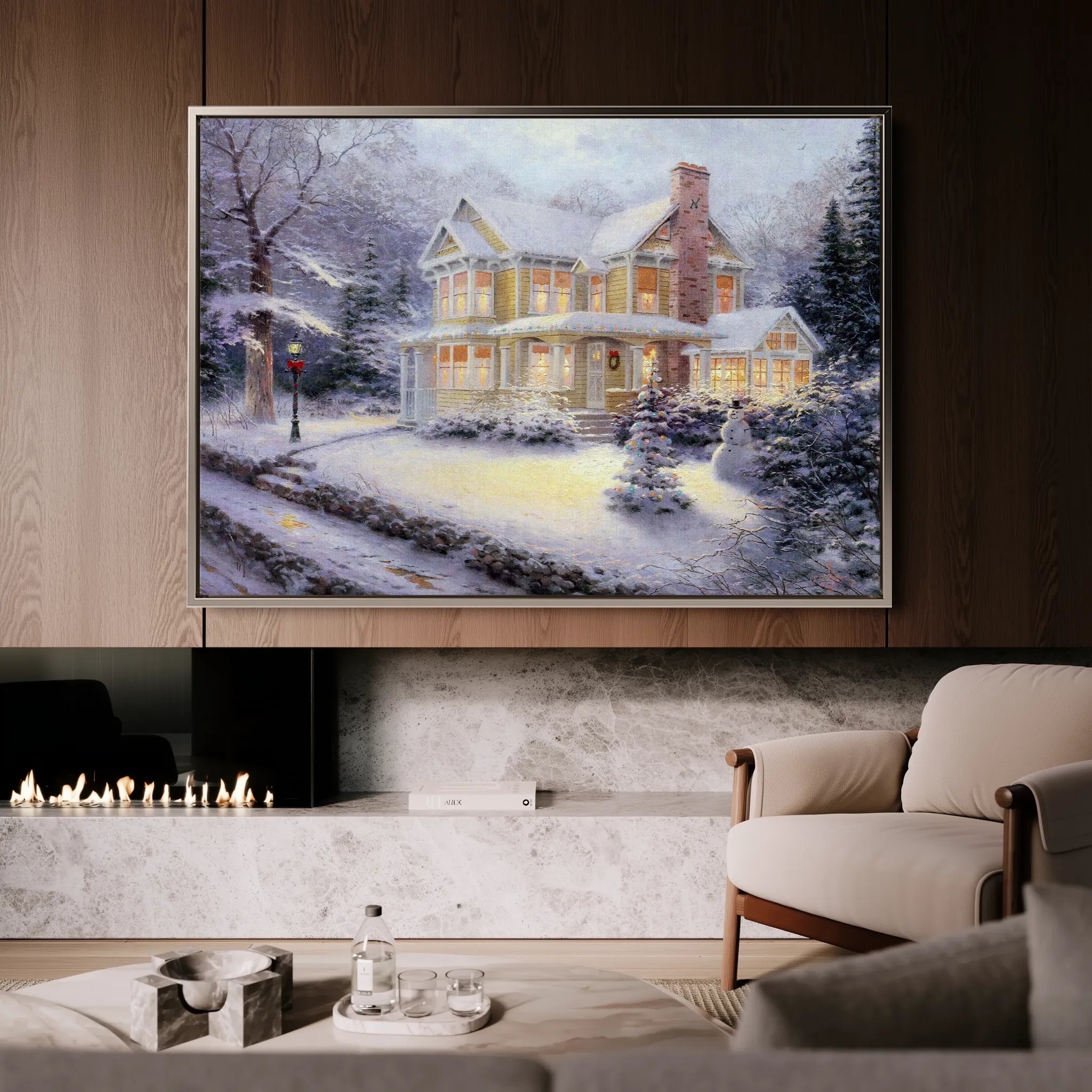 Landscape 073 Canvas Art 60 x 40 cm / Black