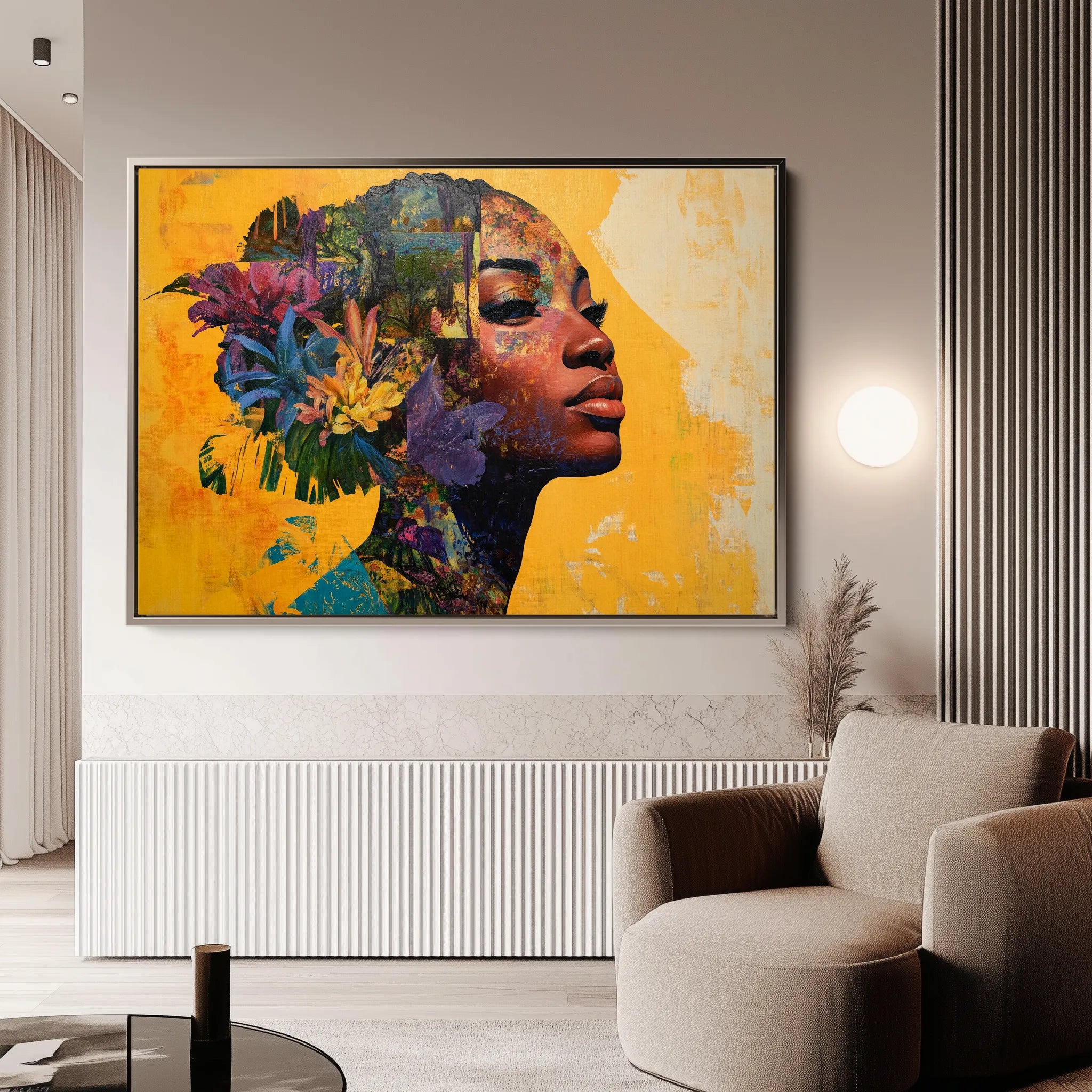 Portrait 073 Canvas Art 60 x 40 cm / Black