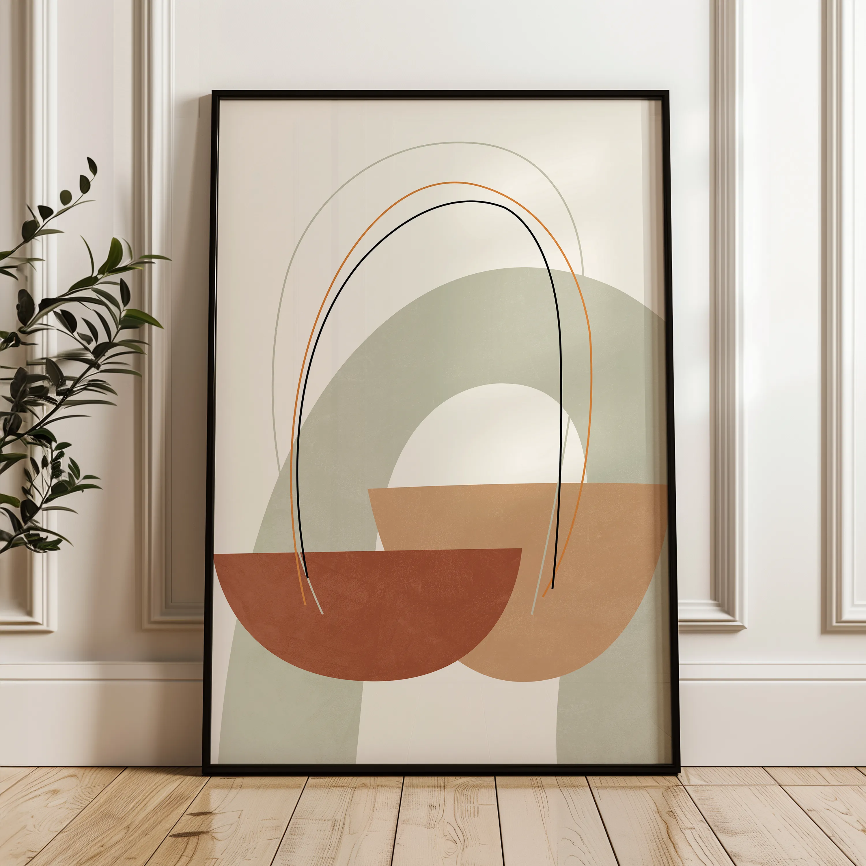Boho 074 Canvas Art 60 x 40 cm / Black