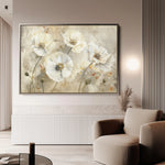 Floral 074 Canvas Art 60 x 40 cm / Black