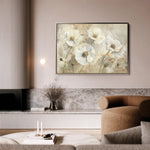 Floral 074 Canvas Art 60 x 40 cm / Black