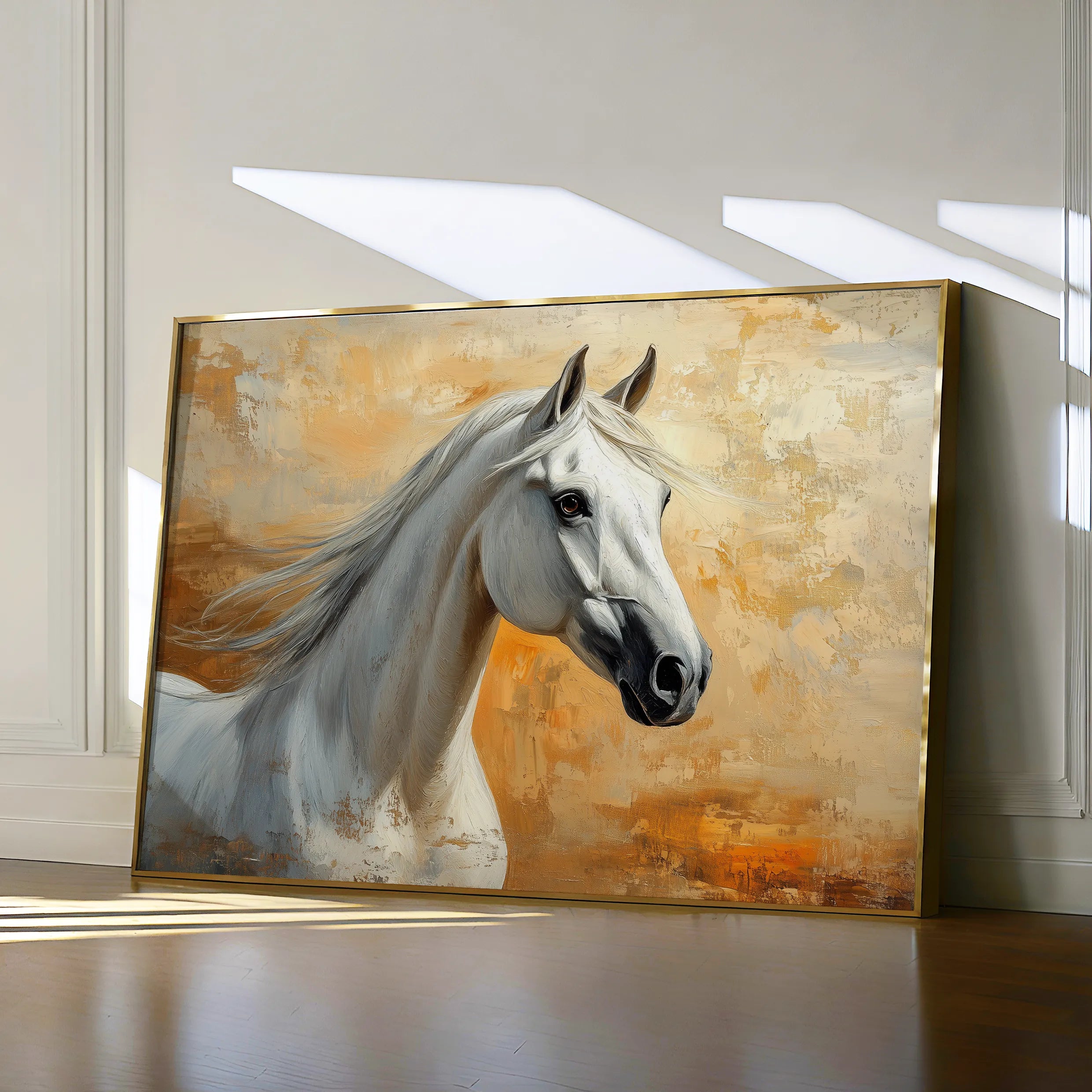Horses 074 Canvas Art 60 x 40 cm / Black