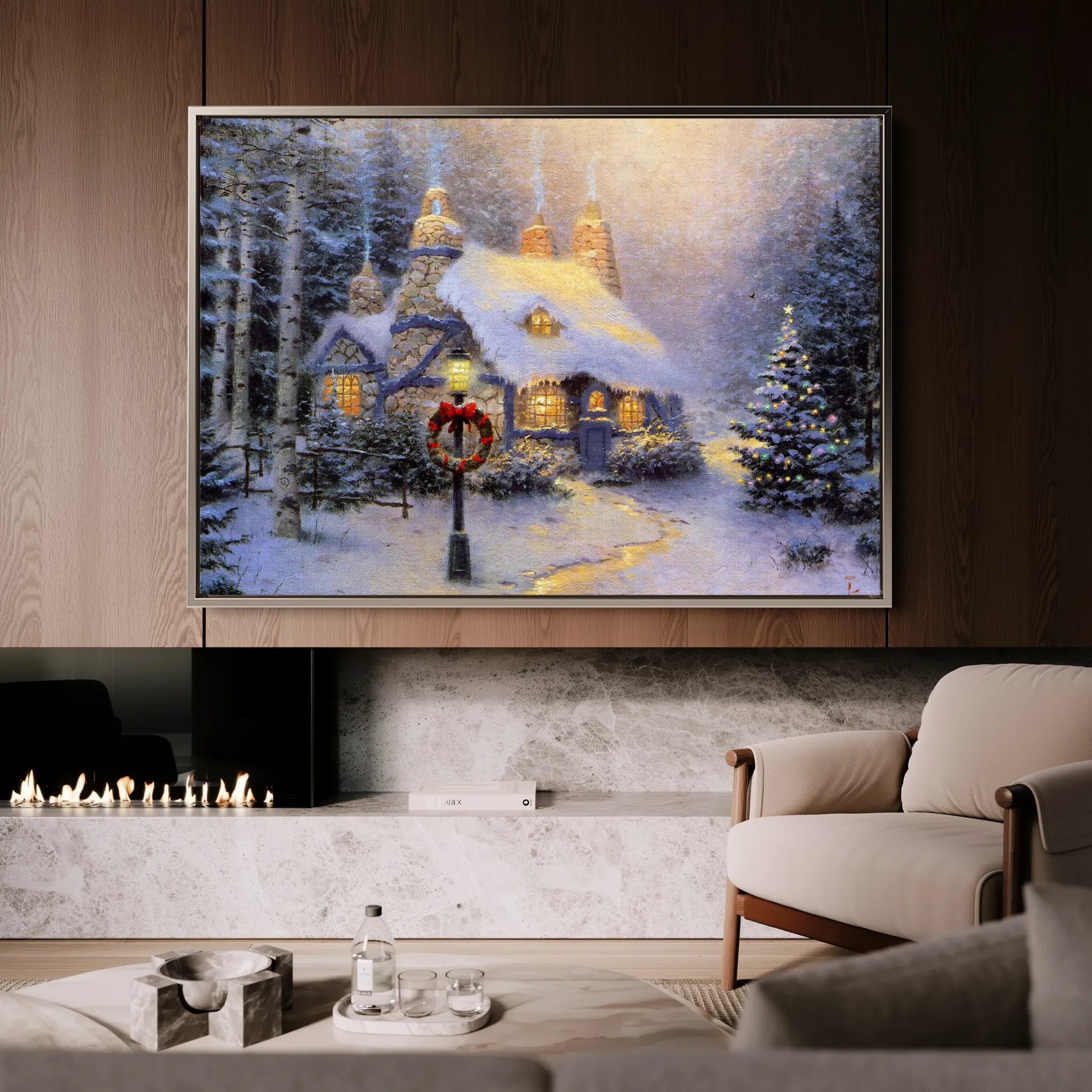 Landscape 074 Canvas Art 60 x 40 cm / Black
