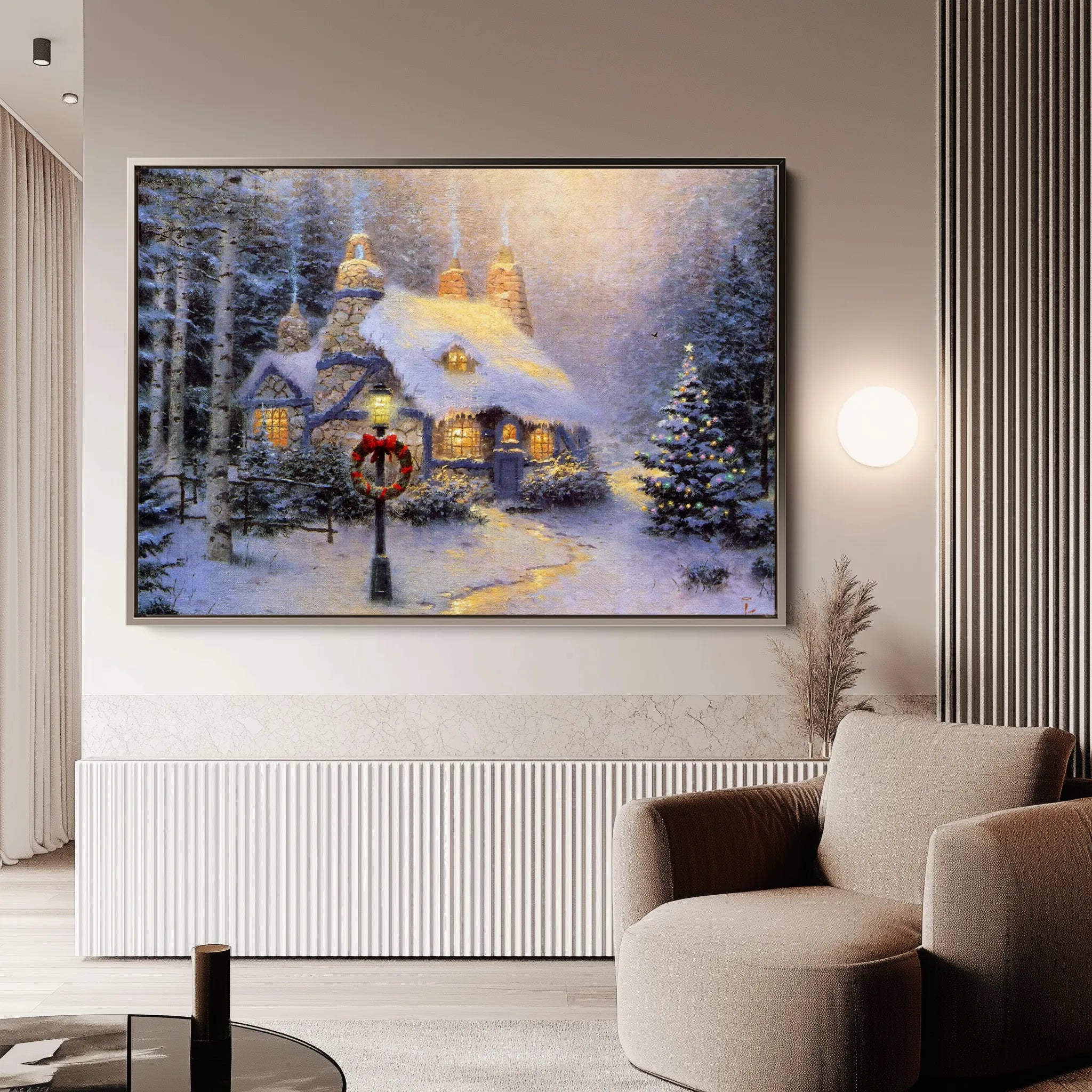 Landscape 074 Canvas Art 60 x 40 cm / Black