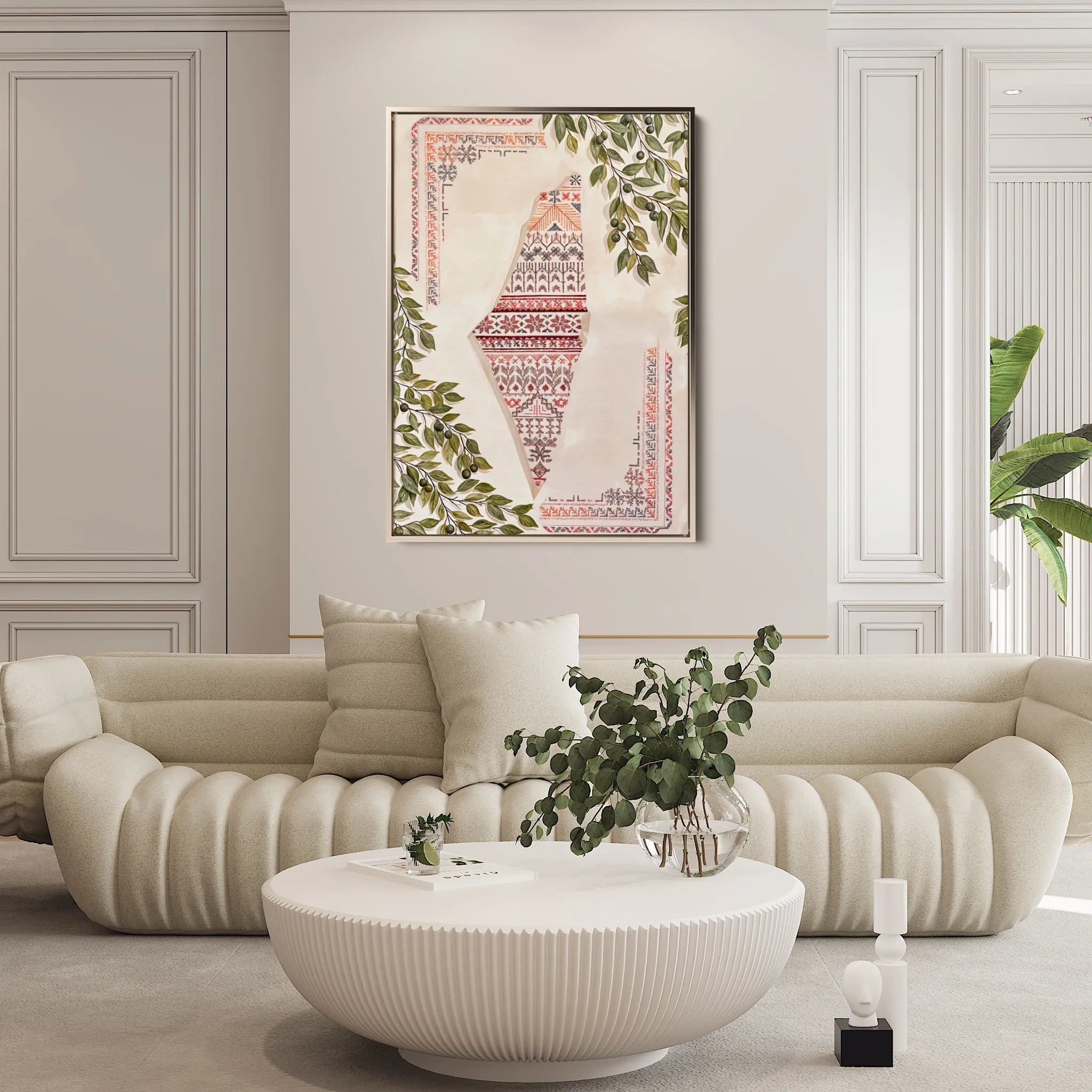Palestine 074 Canvas Art 60 x 40 cm / Black