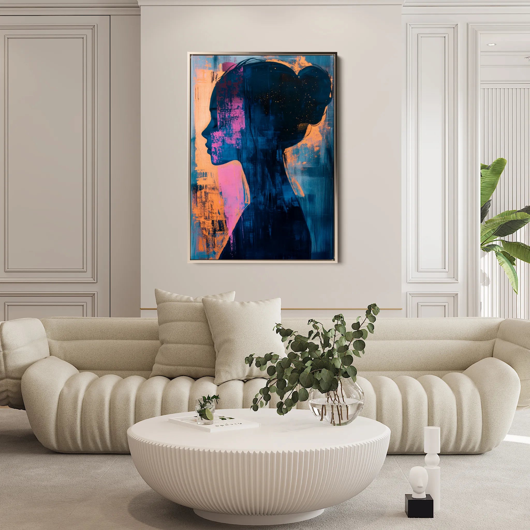 Portrait 074 Canvas Art 60 x 40 cm / Black