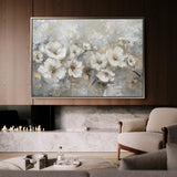 Floral 075 Canvas Art 60 x 40 cm / Black