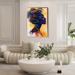 Portrait 075 Canvas Art 60 x 40 cm / Black