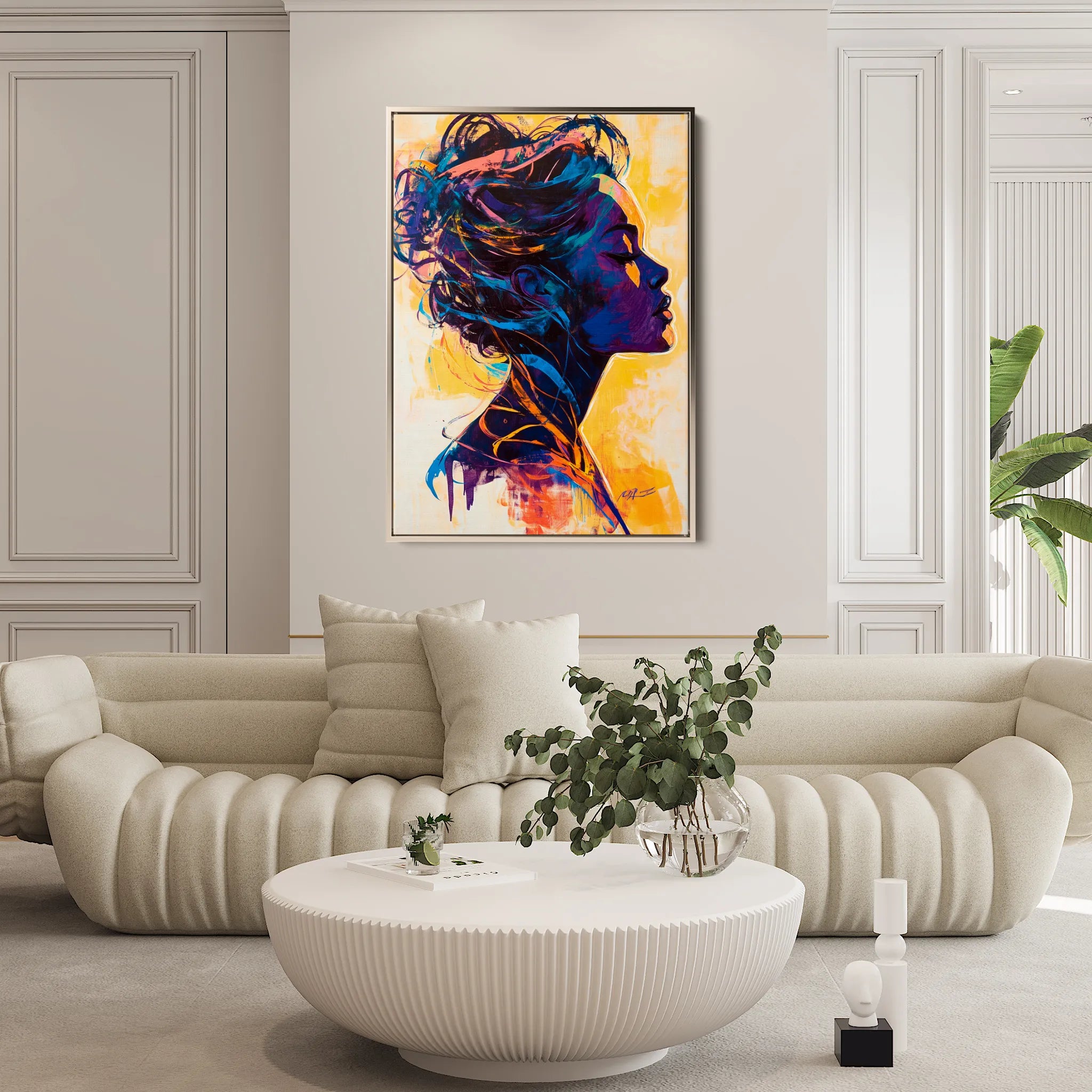 Portrait 075 Canvas Art 60 x 40 cm / Black