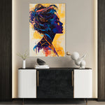 Portrait 075 Canvas Art 60 x 40 cm / Black