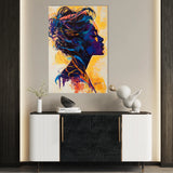 Portrait 075 Canvas Art 60 x 40 cm / Black