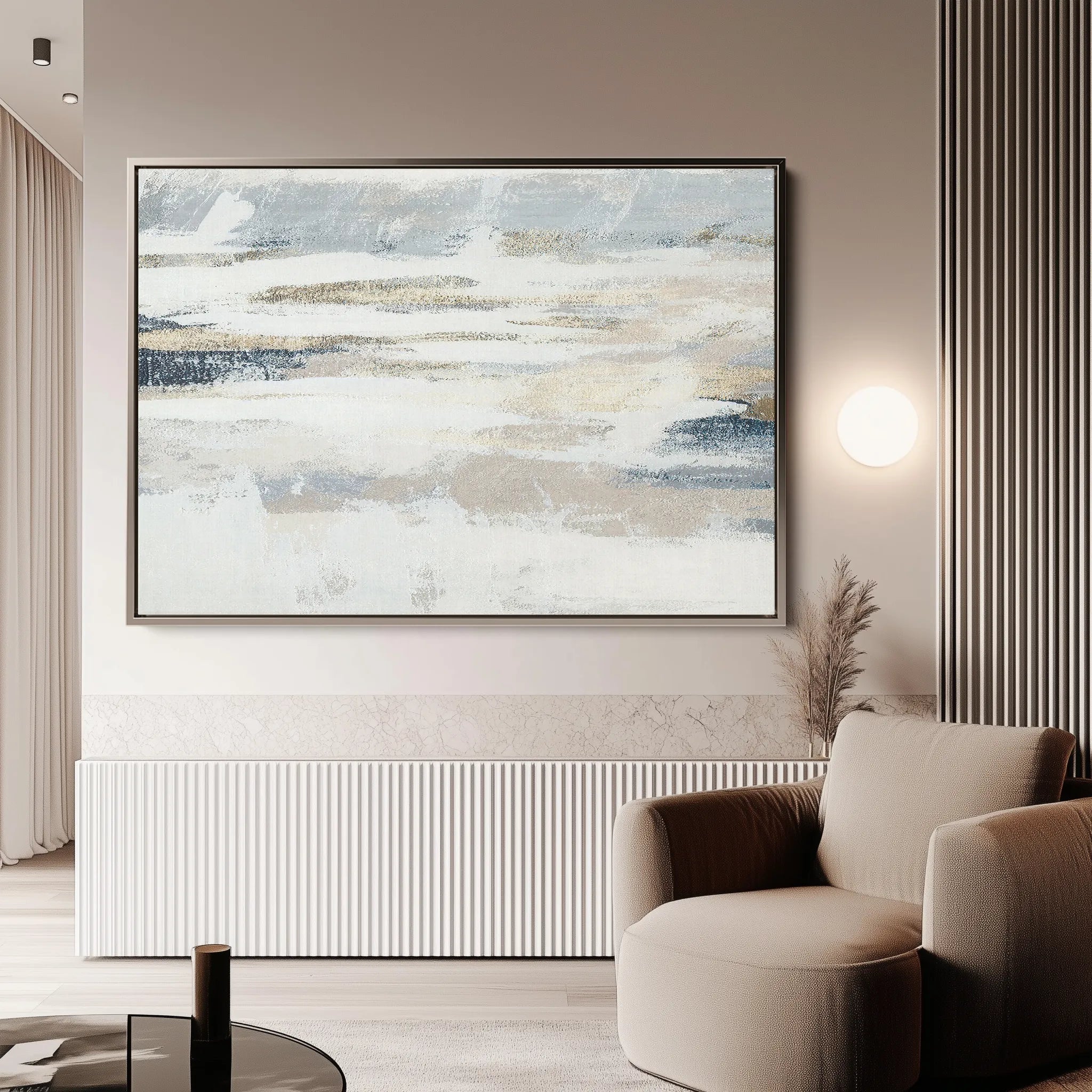 Abstract 076 Canvas Art 60 x 40 cm / Black