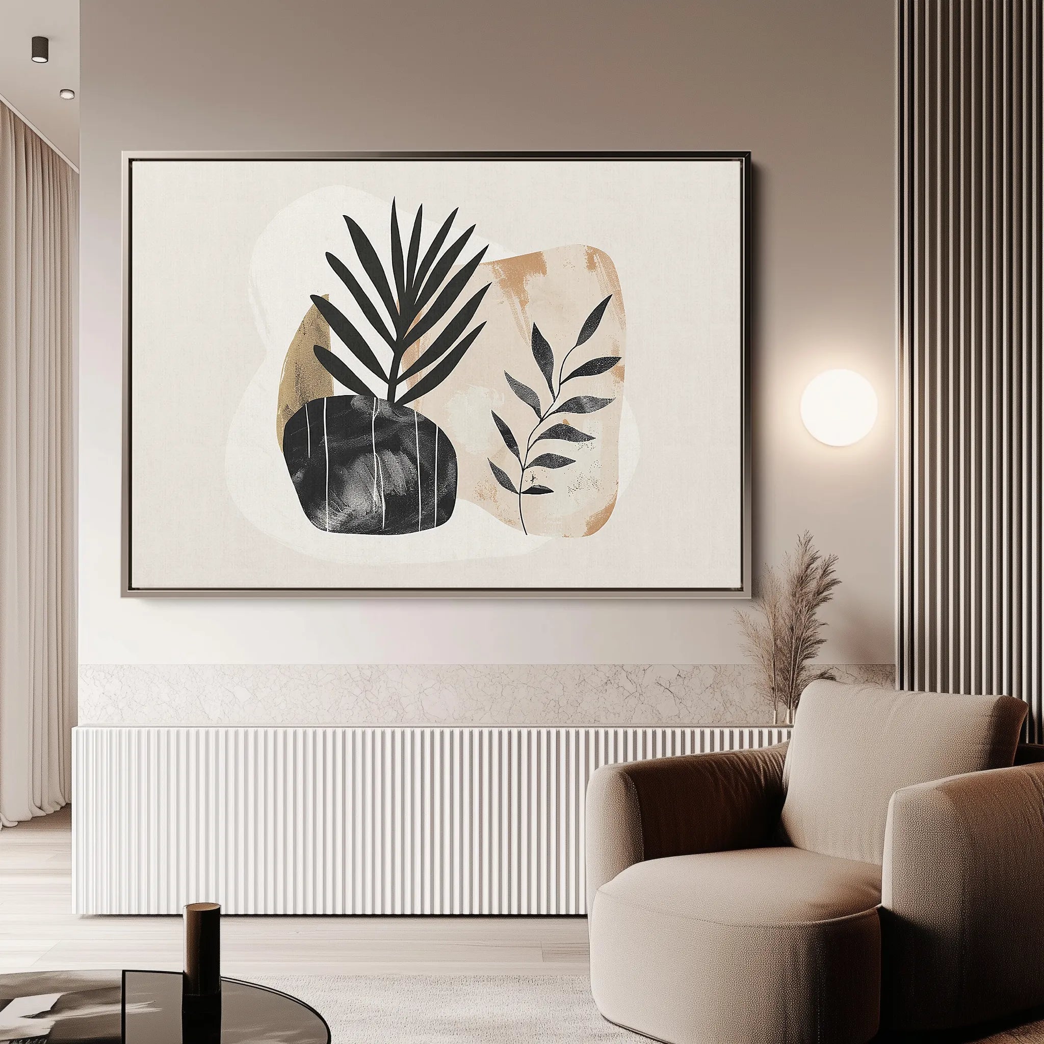 Boho 076 Canvas Art 60 x 40 cm / Black