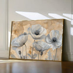 Floral 076 Canvas Art 60 x 40 cm / Black