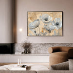Floral 076 Canvas Art 60 x 40 cm / Black
