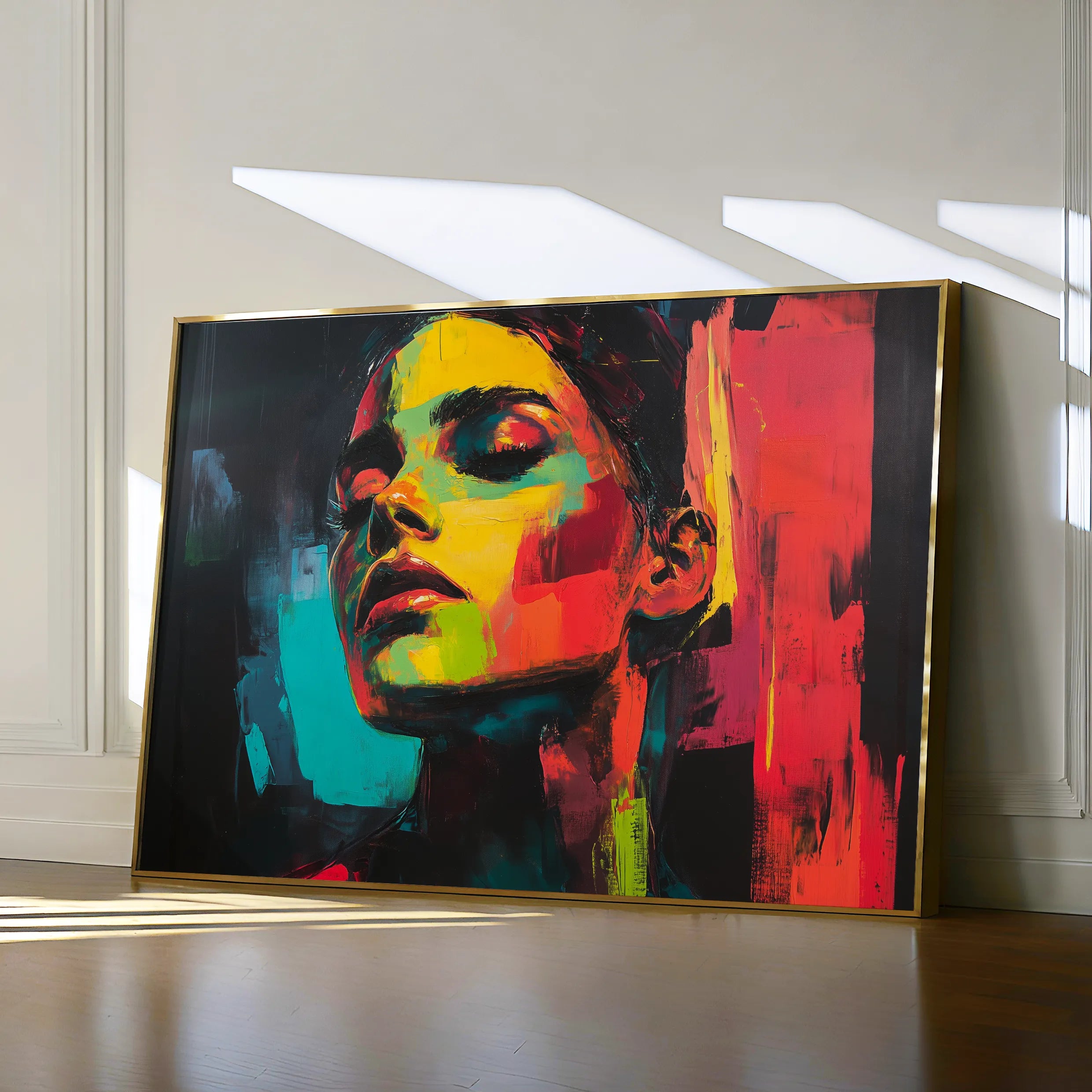 Portrait 076 Canvas Art 60 x 40 cm / Black