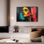 Portrait 076 Canvas Art 60 x 40 cm / Black