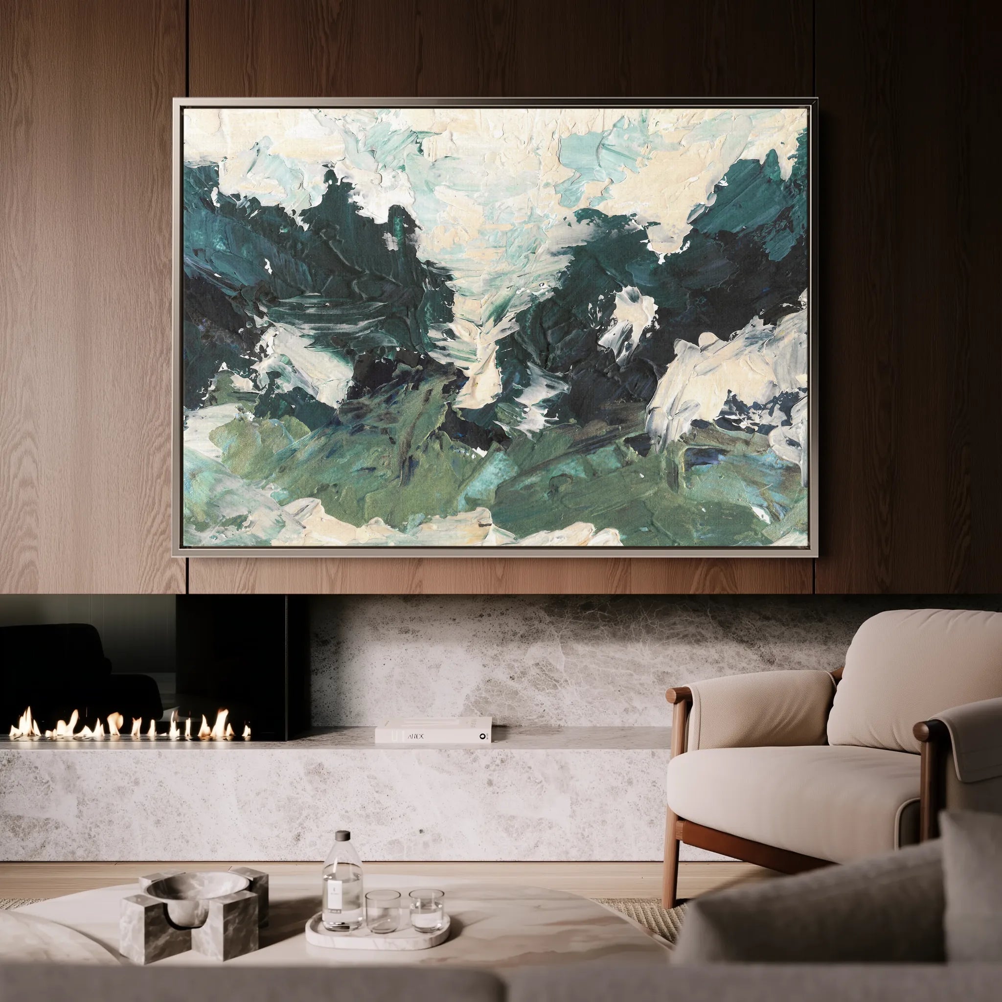 Abstract 077 Canvas Art 60 x 40 cm / Black