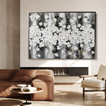 Floral 077 Canvas Art 60 x 40 cm / Black